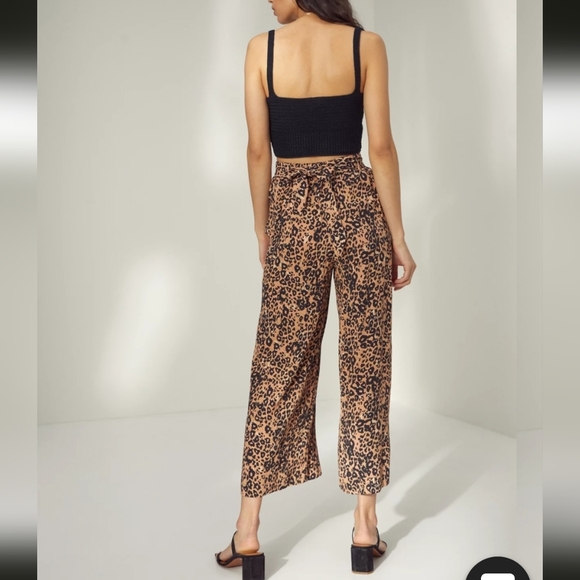 Wilfred Leopard Print Pants - Black and Tan - Picture 2 of 9